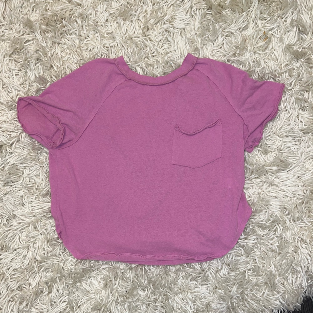 Oversized Hot Pink Pocket Lounge Tee T-Shirt